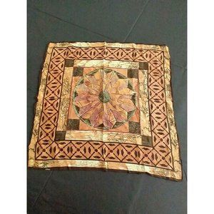 Vintage Anne Klein earth tones Square silk scarf